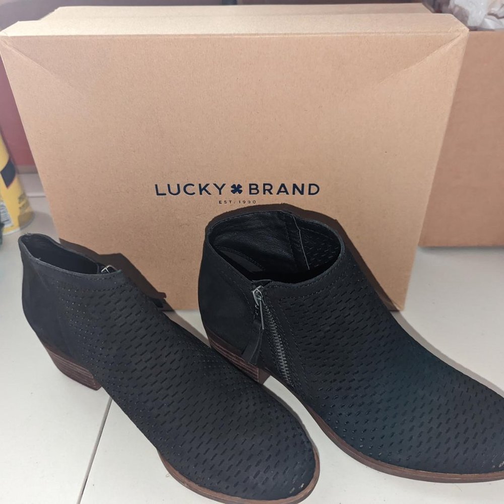 Lucky Brand black ankle boots